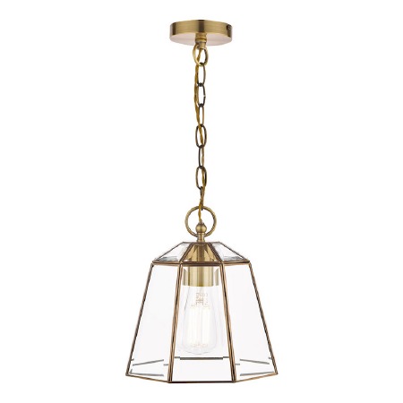 Laura Ashley Clayton Single Pendant Antique Brass