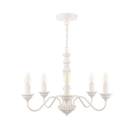 Laura Ashley Tate 5 Light Pendant Matt White