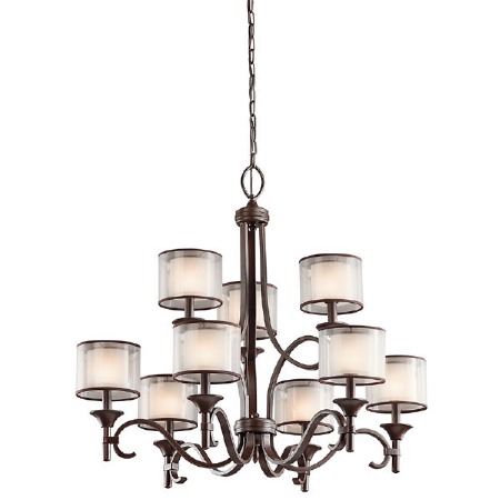 Kichler Lacey 9 Light Chandelier Mission Bronze