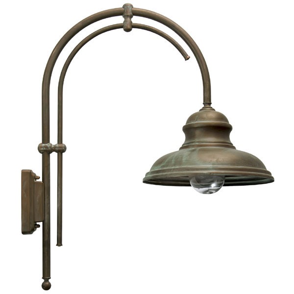 Mill Outdoor Wall Light 1720 Aged Copper Clear Glass Broughtons