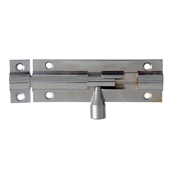 Door Bolt 3" Chrome Broughtons Lighting & Ironmongery