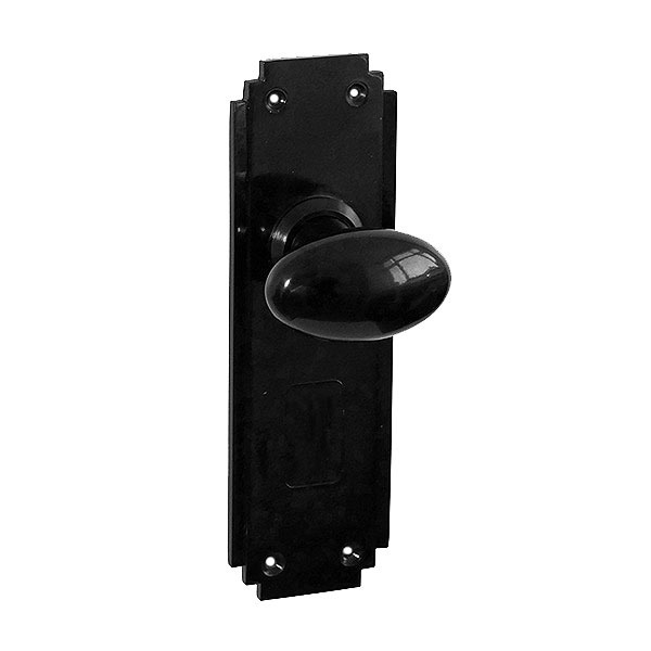 BROLITE 6808 Real Bakelite Door Knobs Black Broughtons Lighting & Ironmongery