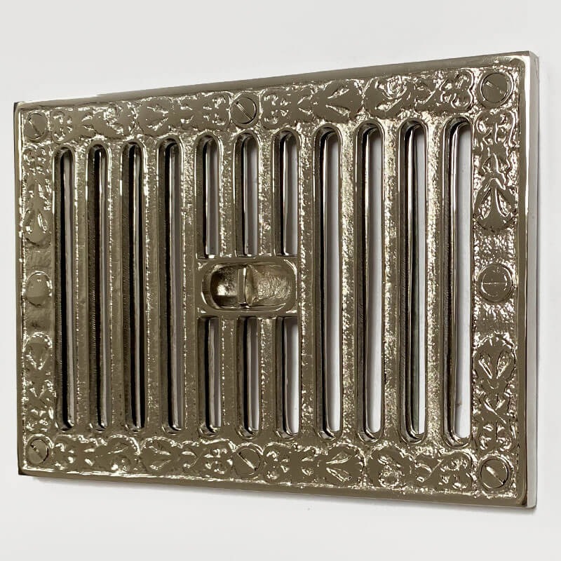 Cast Decorative Hit & Miss Air Vent Large Vintage Nickel Broughtons