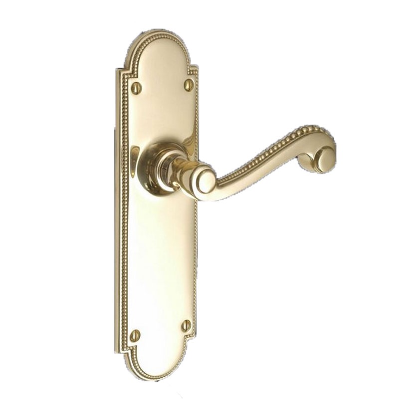 Princess 949 Door Handles Polished Brass Lacquered Broughtons Lighting And Ironmongery 4855