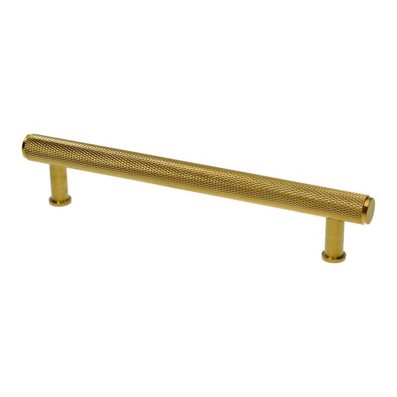 Crispin Knurled Pull Handle 160mm Satin Brass PVD Broughtons Lighting