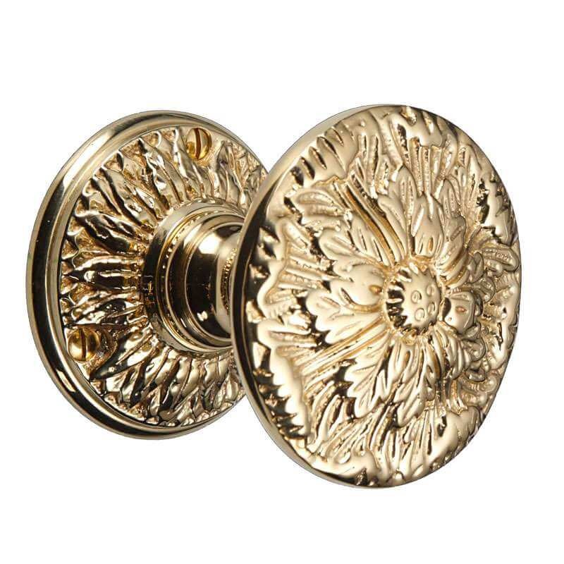 Brassart Adam Round Mortice Door Knobs Polished Brass Unlacquered Broughtons Lighting 2831