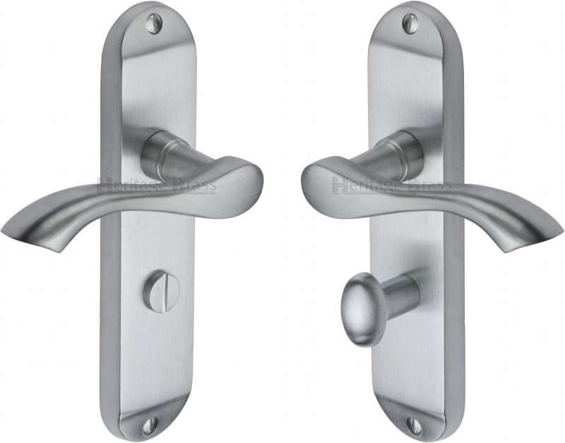 Heritage Algarve Bathroom Door Handles Mm928 Satin Chrome