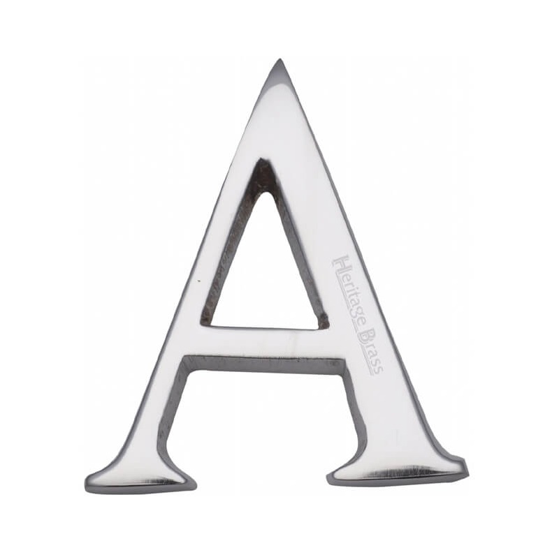 Heritage C1565 Letter A Polished Chrome - Broughtons Lighting & Ironmongery