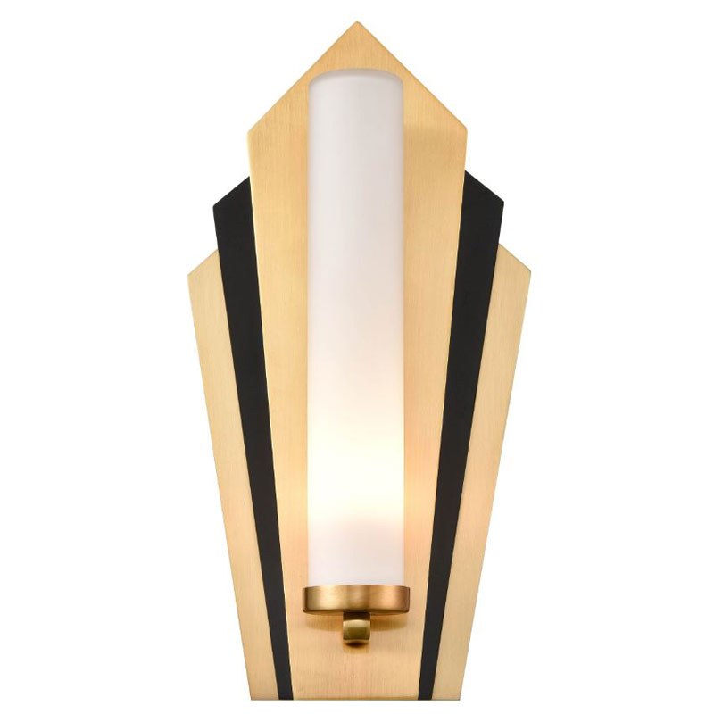 Art Deco Bathroom Wall Light Gold & Black - Broughtons Lighting ...