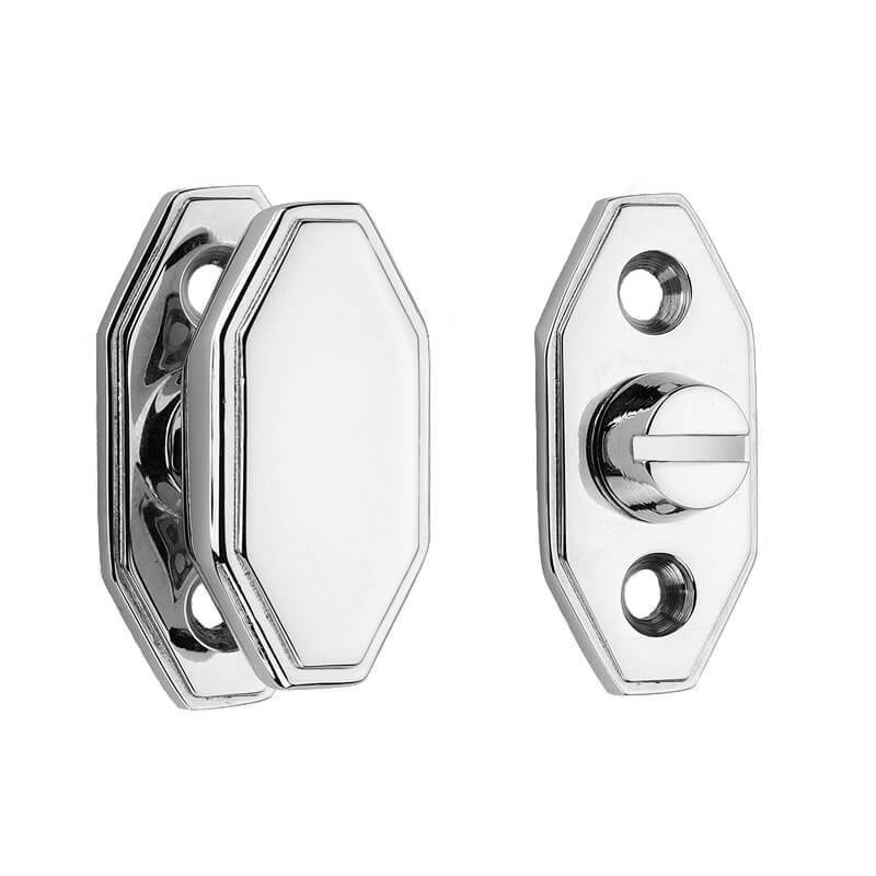 Aston Art Deco Bathroom Turn & Release Polished Chrome Broughtons Lighting & Ironmongery