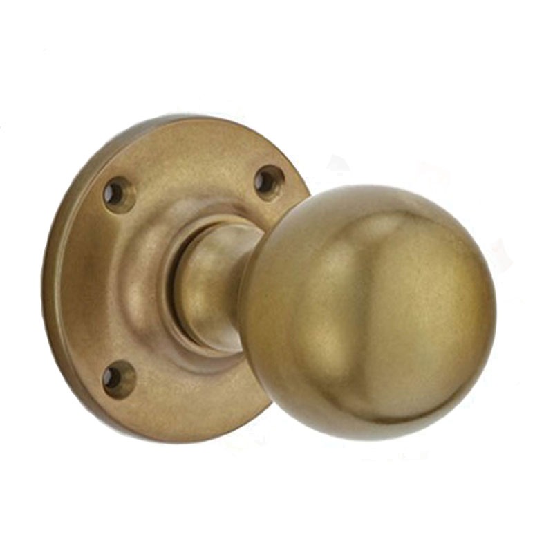Ball Mortice Door Knobs Aged Brass Broughtons Lighting & Ironmongery