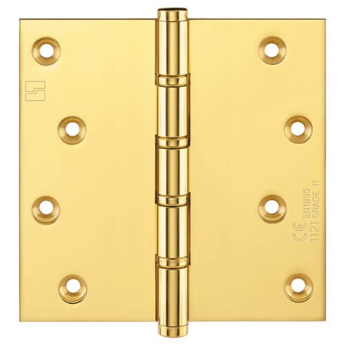 Projection Hinge P1560 CE 100x100mm Polished Brass Unlacquered ...