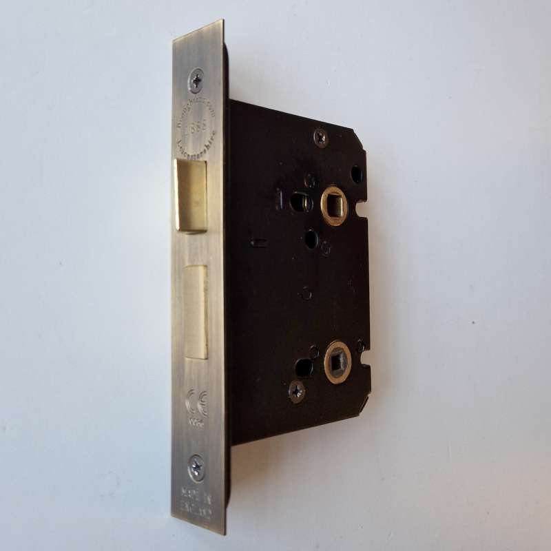 Bathroom Mortice Lock G8020 3" 5mm Spindle Antique Brass Broughtons