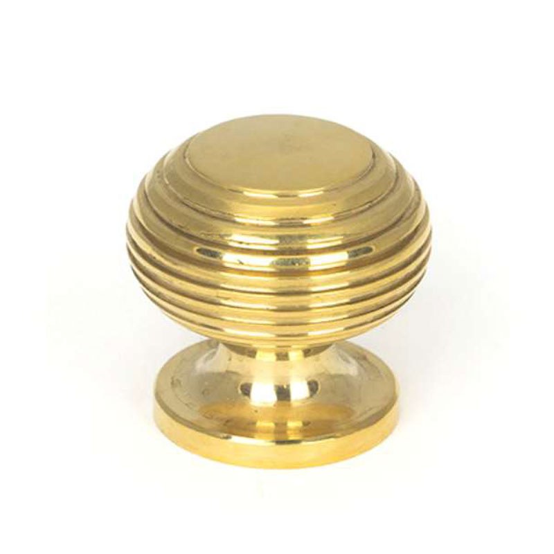 Small Beehive Door Knobs in Aged Brass or Polished Nickel