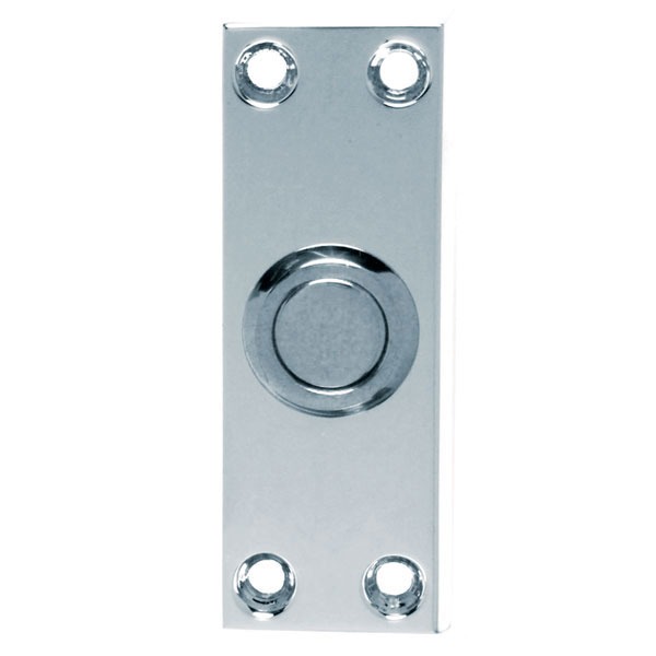 Slim Door Bell Push Polished Chrome Broughtons Lighting & Ironmongery