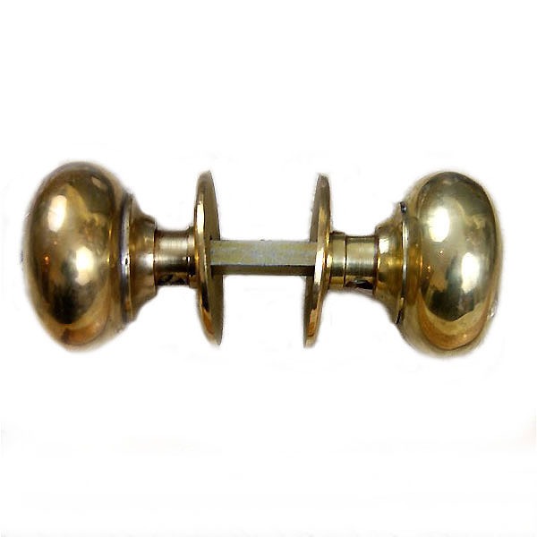 Victorian Bun Knobs For Thick Doors Polished Brass Unlacquered Broughtons Lighting And Ironmongery 6103