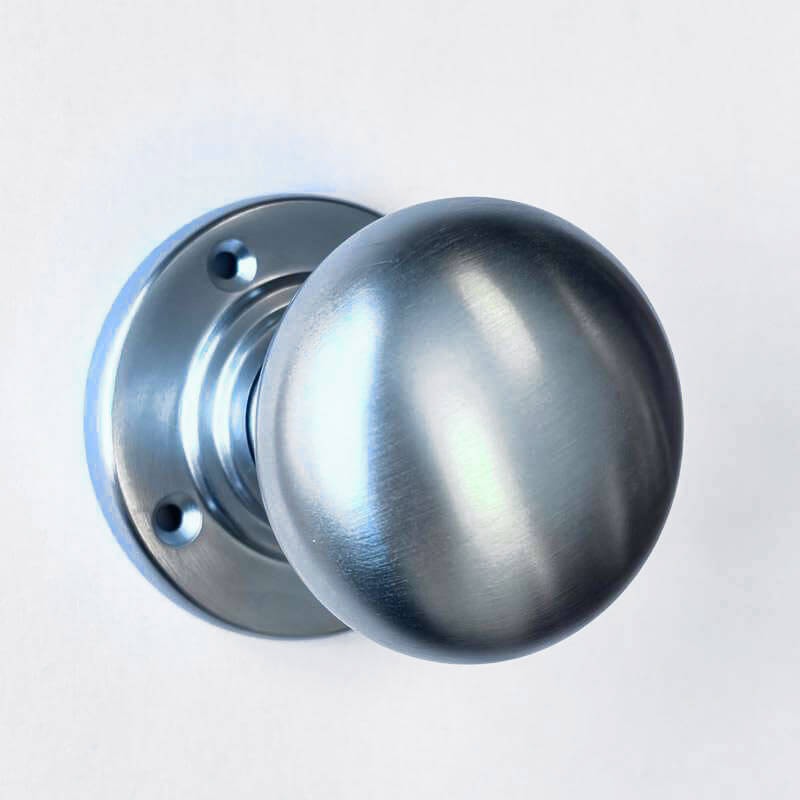 Bun Mortice Door Knobs 57mm Satin Chrome Broughtons Lighting And Ironmongery 5265