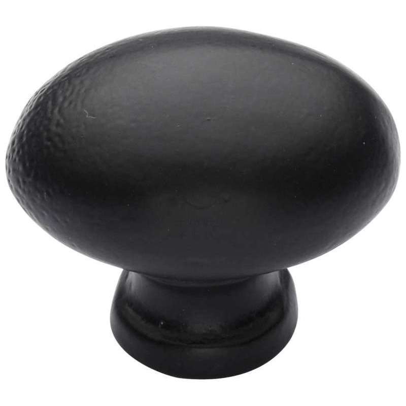 Heritage Oval Cabinet Knob Fb118 32mm Black Iron Rustic Broughtons Lighting And Ironmongery 5677