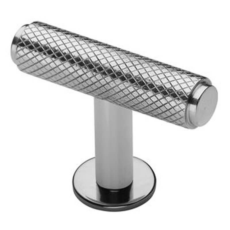 Heritage Knurled TBar Knob C4416 Polished Chrome Broughtons Lighting & Ironmongery