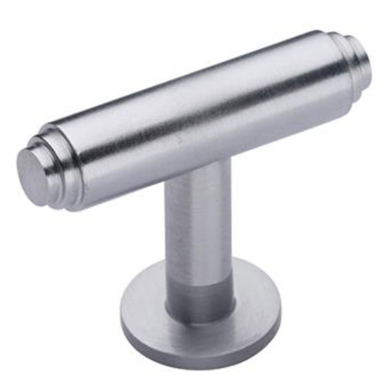 Heritage Stepped T Bar Cabinet Knob C4447 Satin Chrome Broughtons Lighting And Ironmongery 6515