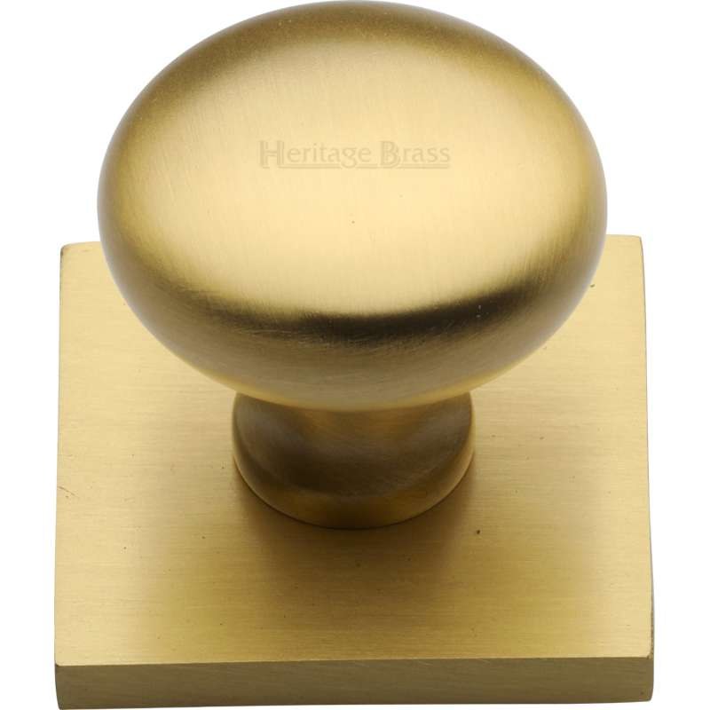 Heritage Victorian Cabinet Knob SQ113 Satin Brass - Broughtons Lighting &  Ironmongery