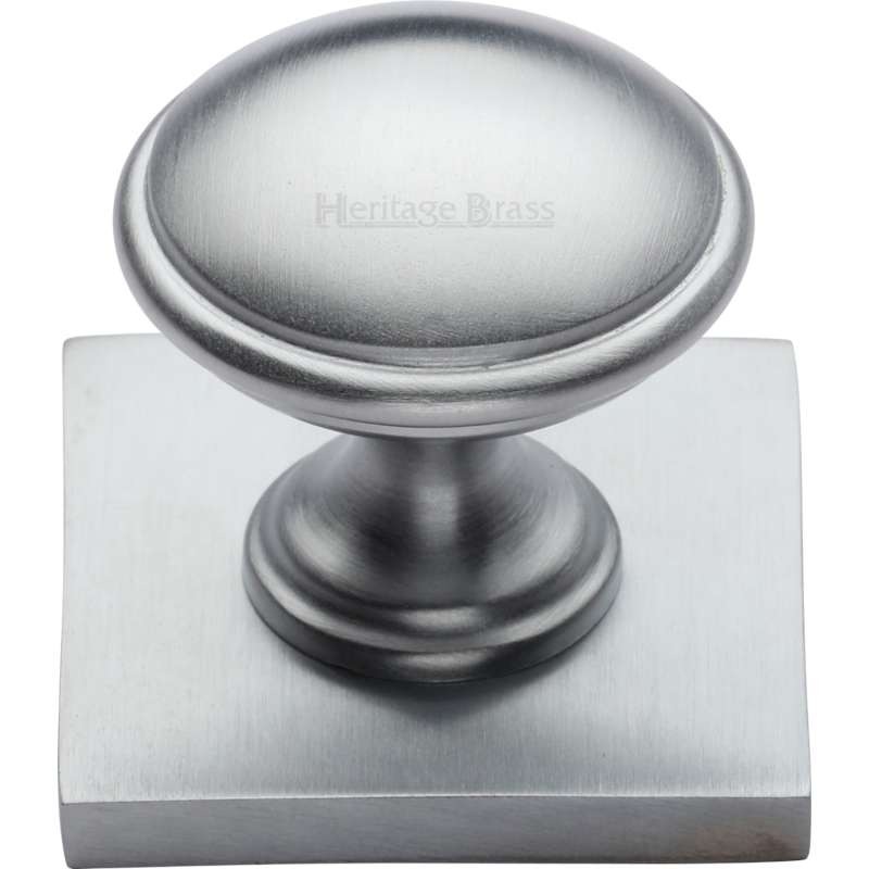 Heritage Domed Knob SQ3950 Satin Chrome Broughtons Lighting & Ironmongery