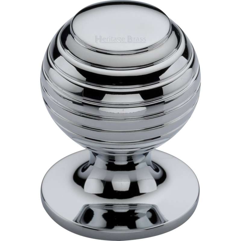 Heritage Beehive Knob V976 32mm Polished Chrome Broughtons