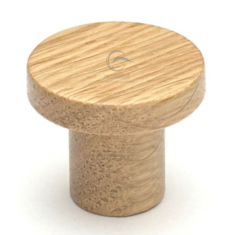 Heritage Circum Cabinet Knob W4470 48mm Oak Wood - Broughtons Lighting 