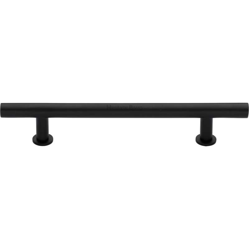 Heritage TBar Pull C0362 128mm Matt Black Broughtons