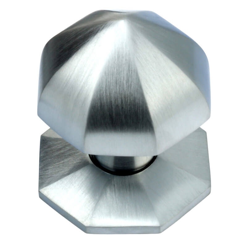 Carousel Small Centre Door Knob Satin Chrome Broughtons Lighting