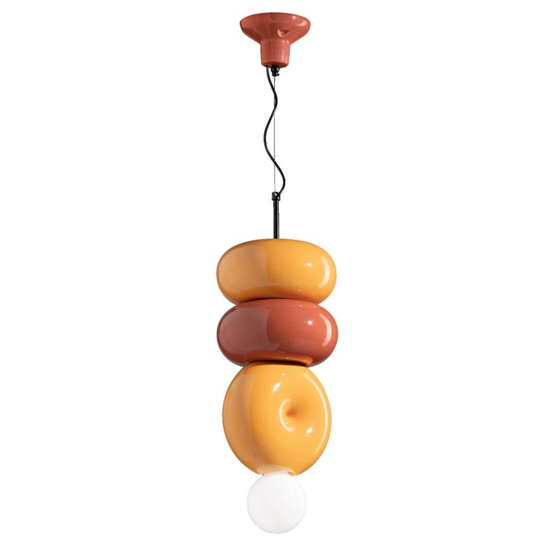 Ferroluce Bumbum Ceiling Light C2753 Arancio Poke Mix - Broughtons ...