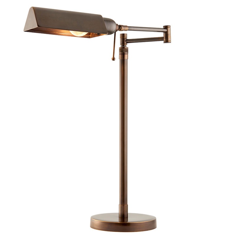 Task Tale Lamp Clarendon Task Table Lamp Antique Brass - Broughtons Lighting & Ironmongery