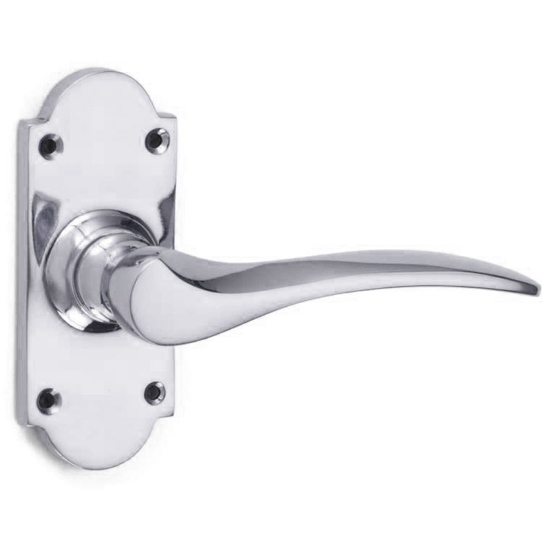 Coventry Latch Door Handles Polished Chrome Broughtons Lighting