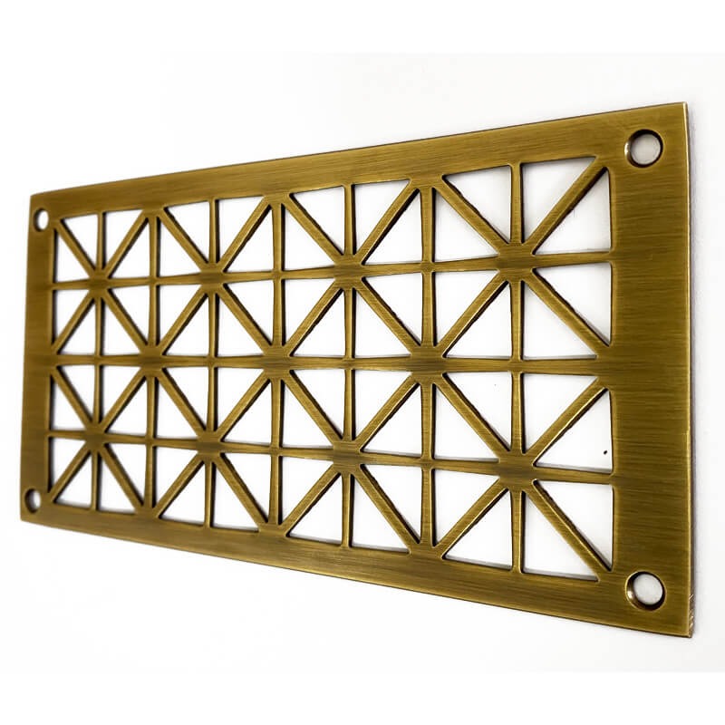 Collateral Decorative Vent 6" x 3" Antique Brass Unlacquered