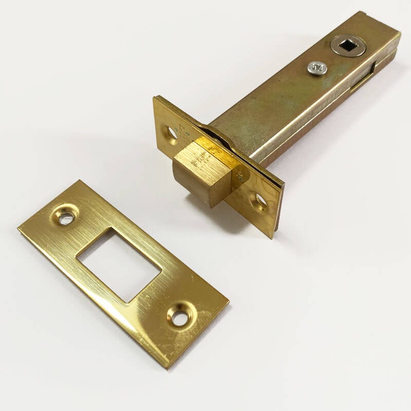Tubular Deadbolt G8060 100mm Polished Brass Unlacquered Broughtons