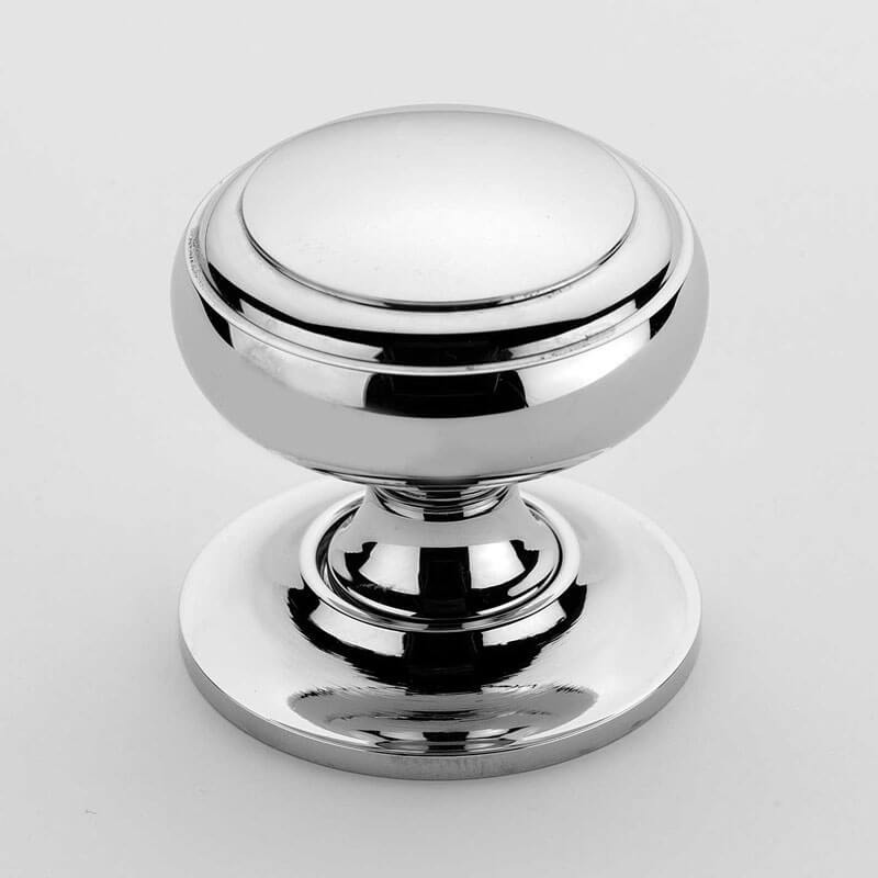 Aston Stepped Bun Cupboard Knob 32mm Polished Chrome Broughtons