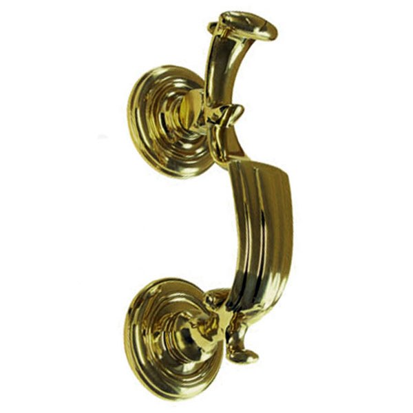 Doctor Door Knocker Large Polished Brass Unlacquqred Broughtons