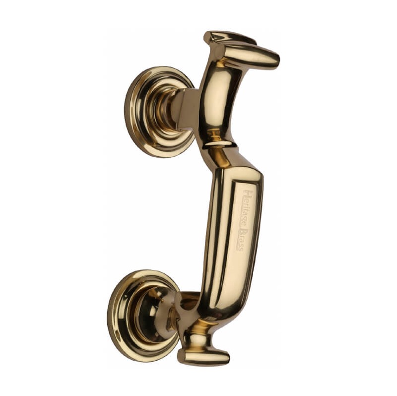 Heritage K1300 Doctor Door Knocker Polished Brass Lacquered