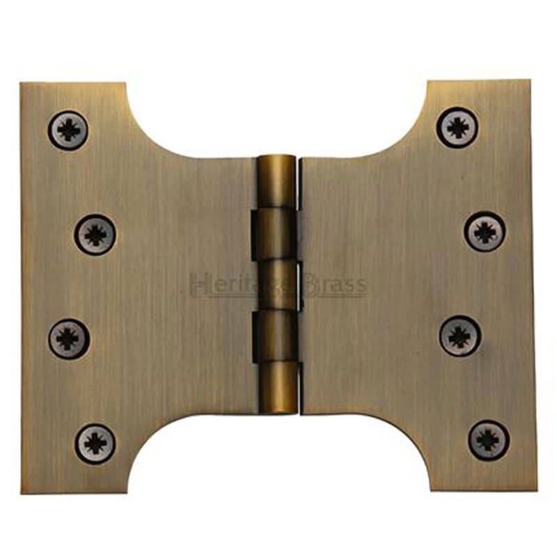 Heritage Parliament Hinges 4 x3 x5 Antique Brass