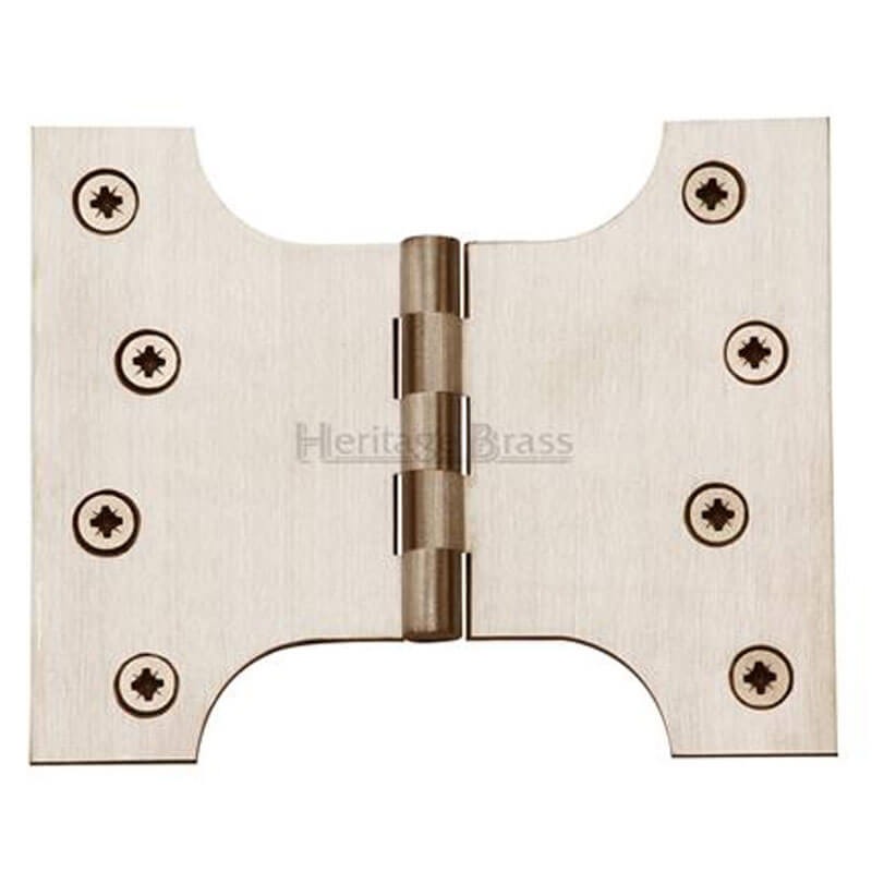Heritage Parliament Hinges 4"x3"x5" Satin Nickel Broughtons Lighting