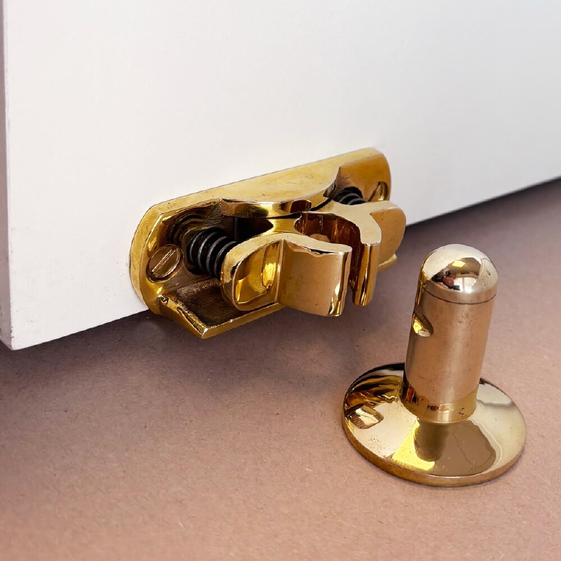 Door Holder 1128 Polished Brass Unlacquered - Broughtons Lighting ...