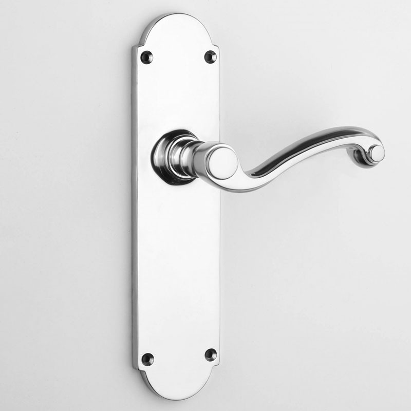 Aston Victorian Latch Door Handle Polished Chrome Broughtons Lighting And Ironmongery 3975