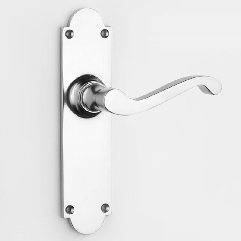 Aston Victorian Door Handles Polished Chrome Broughtons Lighting