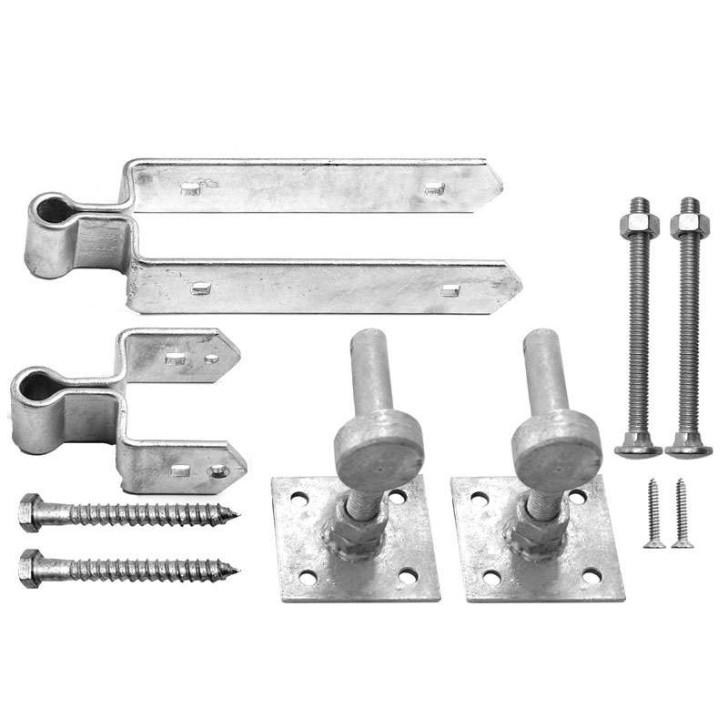 Field Gate Double Strap Hinge Set 12" Galvanised Steel Broughtons