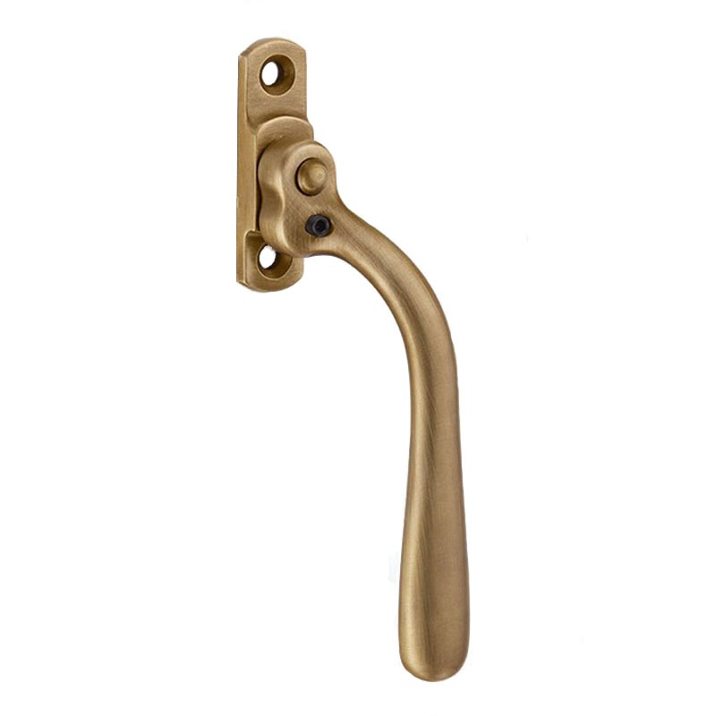 Ellis Locking Espagnolette Handle Right Hand Light Antique Brass