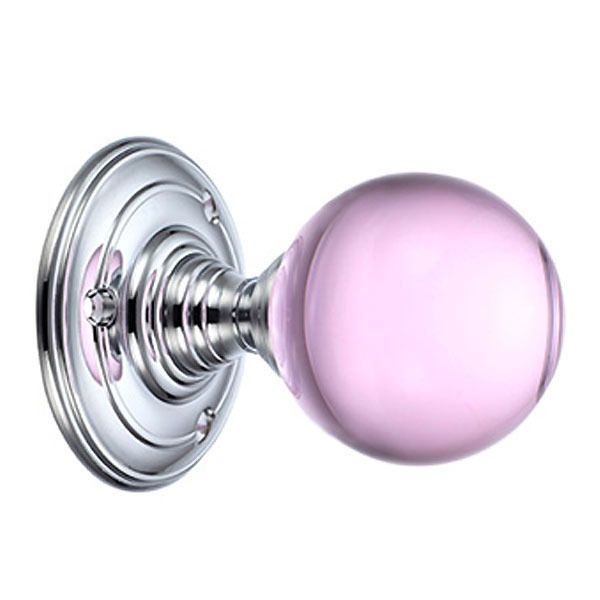 Plain Blue Glass Door Knobs Chrome Broughtons Lighting & Ironmongery