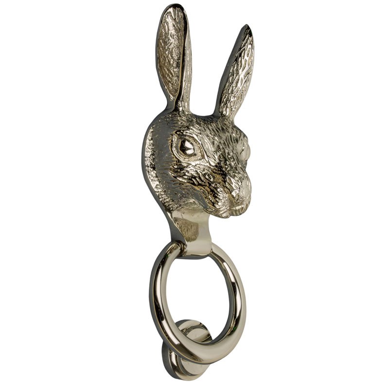 Hare Door Knocker Nickel