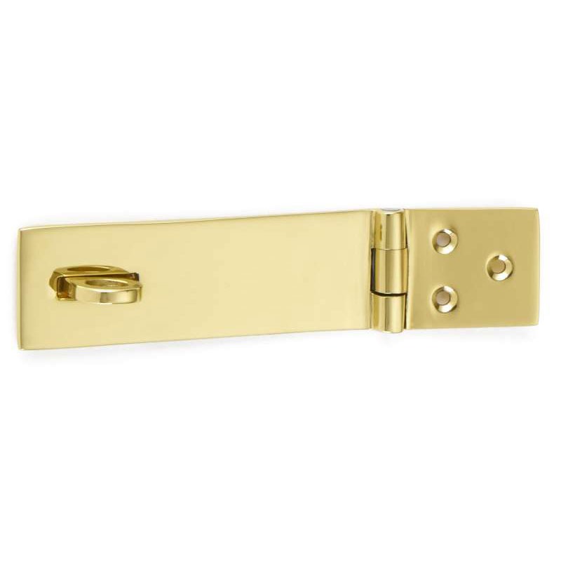 Hasp & Staple 4" Polished Brass Unlacquered Broughtons Lighting