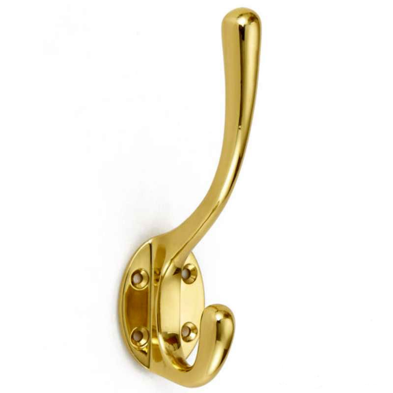 Door Fittings : Hat & Coat Hooks : Brass - Broughtons Lighting & Ironmongery