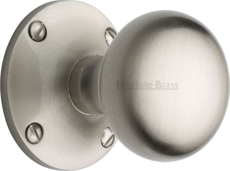 Heritage Kensington Mortice Knobs Ken980 Satin Nickel Broughtons Lighting And Ironmongery 3052